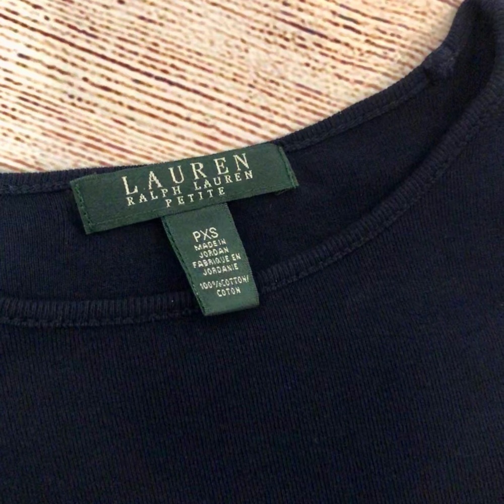 Ralph Lauren Navy Half Sleeve Top - Picture 3 of 9